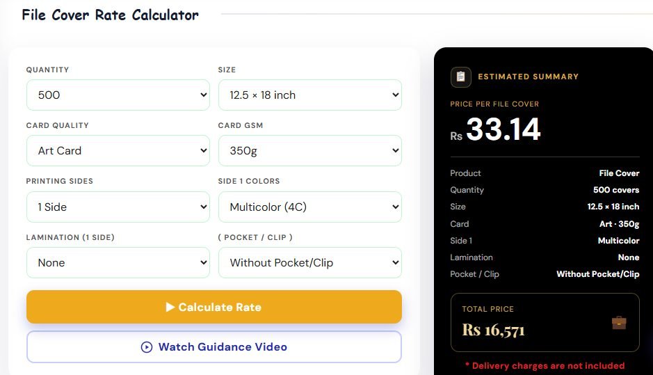 file cover calculator