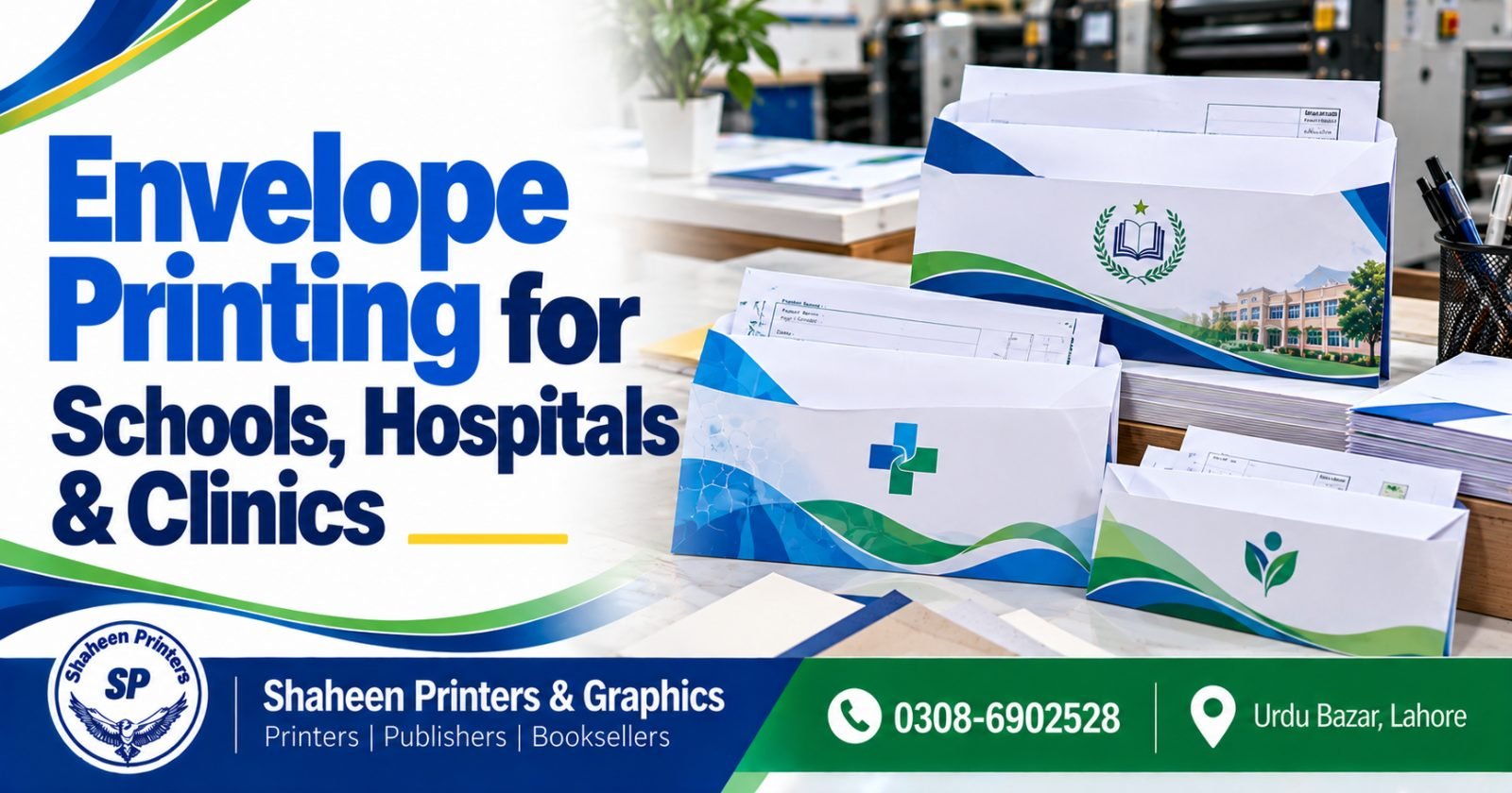 Envelope Printing in Lahore for Schools, Hospitals & Clinics