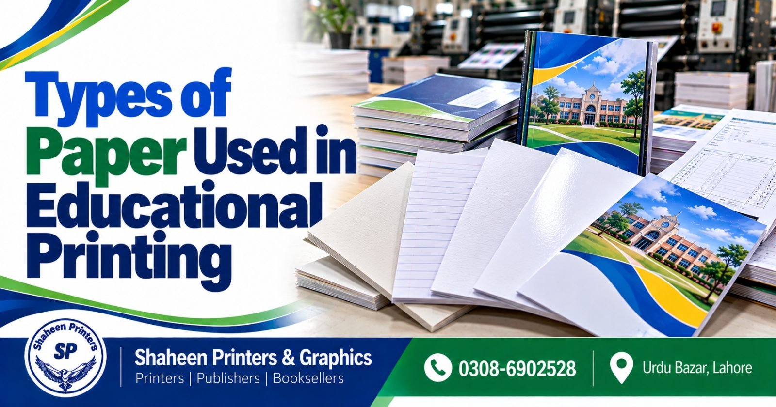 Local paper offset paper matte paper and art paper samples for educational printing in Lahore