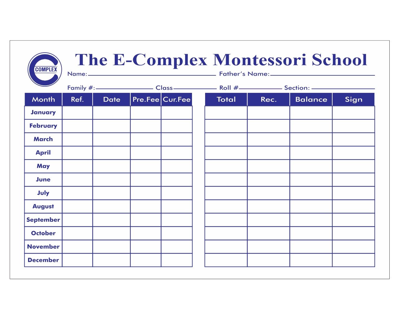 E COMPLEX MONTESORI SCHOOL RYK